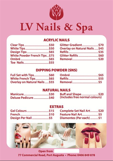 Lv nail spa - LV Nails & Spa $$ • Nail Salons, Eyelash Service 4311 S Tamiami Trail, Venice, FL 34293 (941) 244-0054. Reviews for LV Nails & Spa Add your comment. Dec 2022 ... 